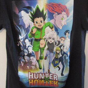 Hunter X Hunter T Shirt Men's Sz Medium Graphic Print Manga Black Short Sleeve